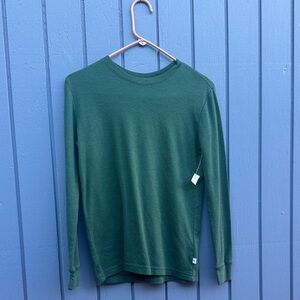 Tommy Bahama Boys Long-Sleeve Crew Tee in Forest Green